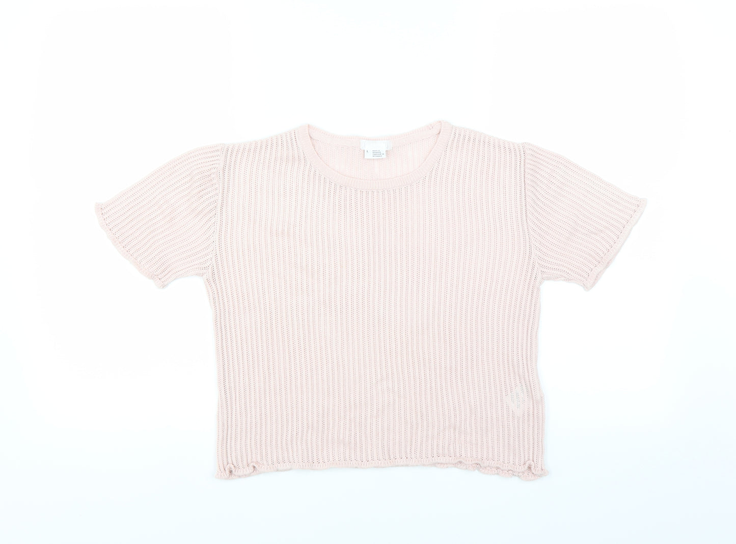 Cooperative Womens Pink   Pullover Jumper Size L  - CROPPED