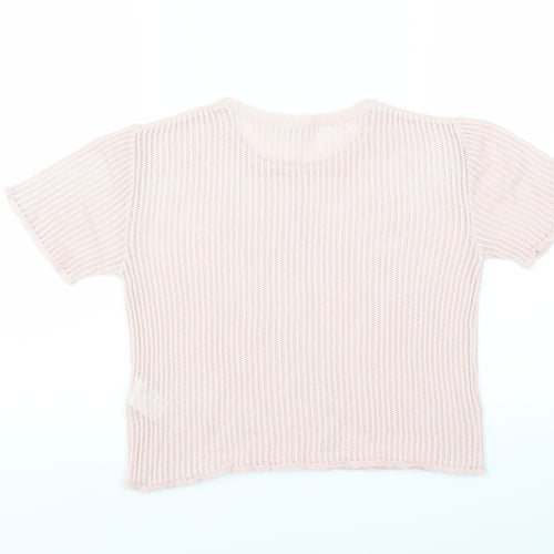 Cooperative Womens Pink   Pullover Jumper Size L  - CROPPED