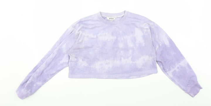 Missguided Womens Purple Pullover Sweatshirt Size 10 - tie dye