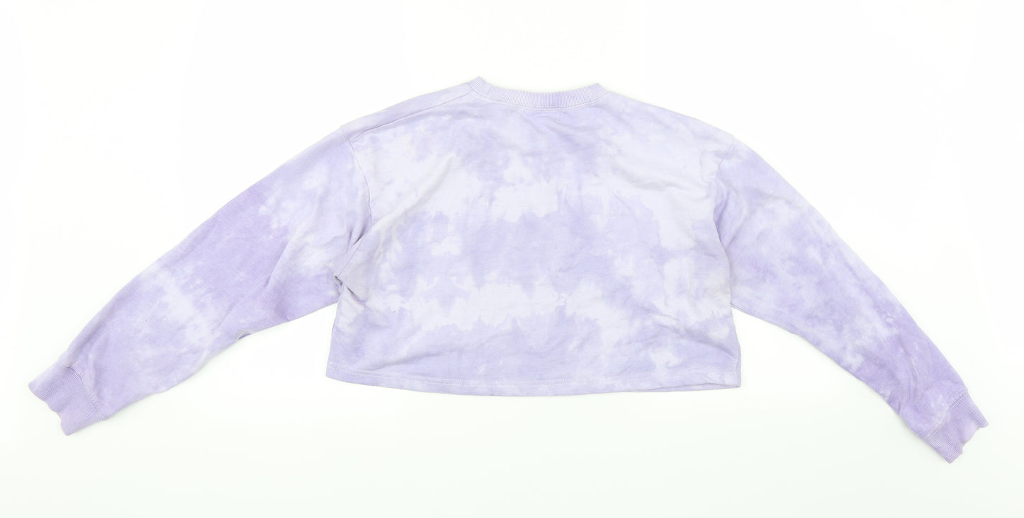 Missguided Womens Purple   Pullover Sweatshirt Size 10  - tie dye