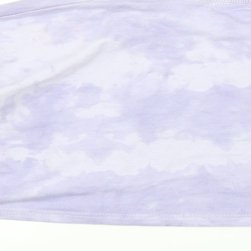 Missguided Womens Purple   Pullover Sweatshirt Size 10  - tie dye