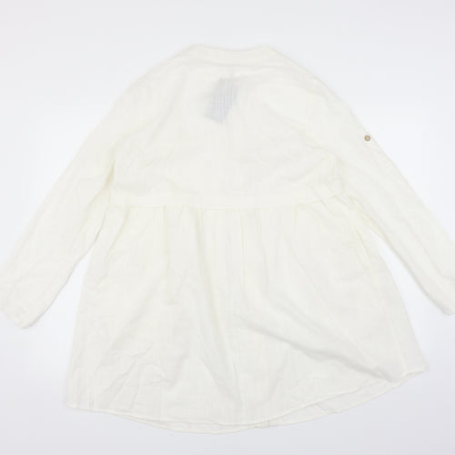 R. Vivimos Womens White   Shirt Dress  Size L