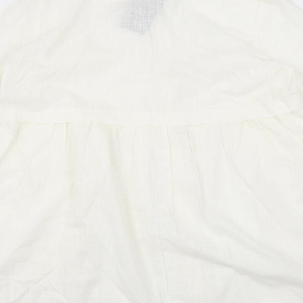 R. Vivimos Womens White   Shirt Dress  Size L