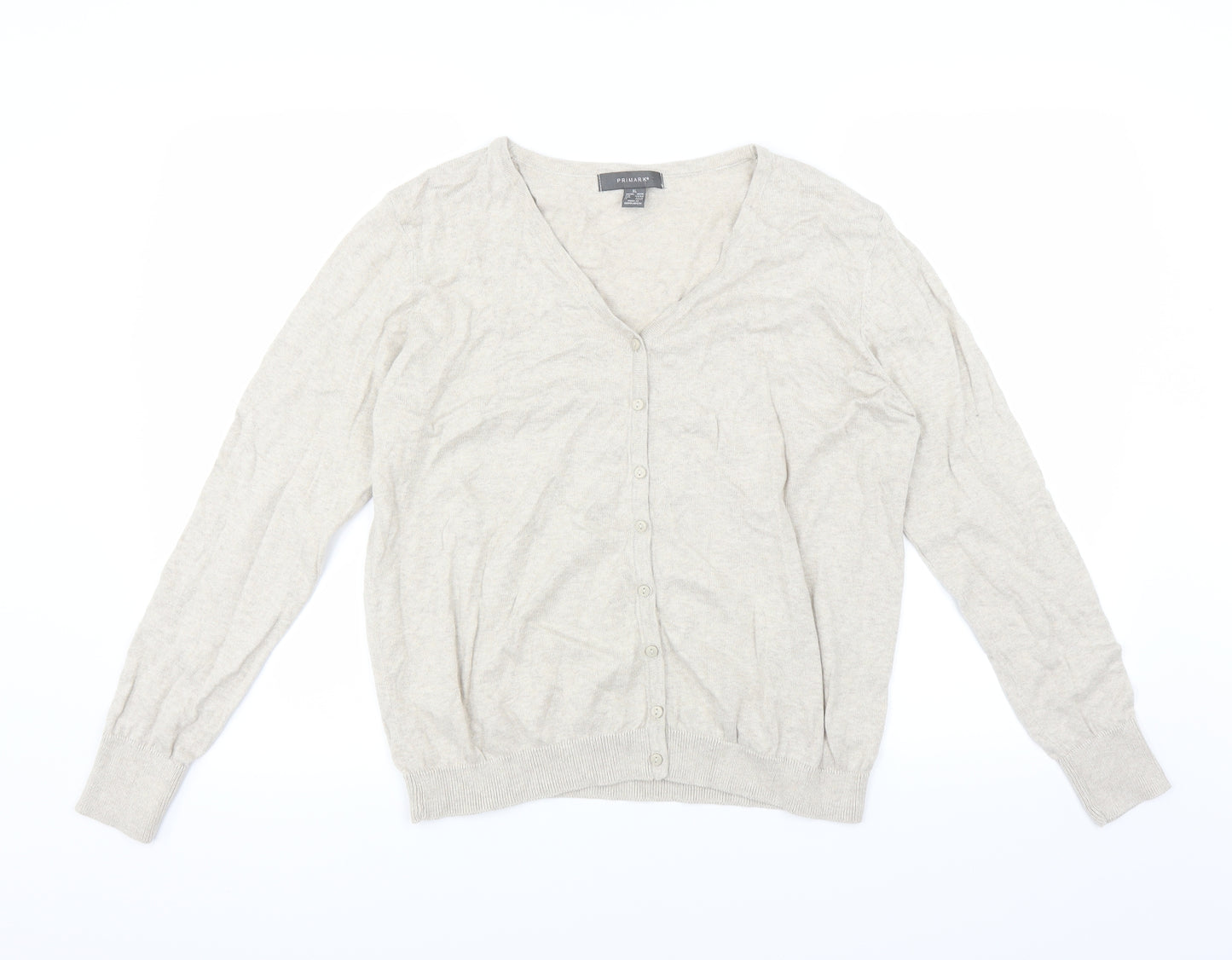 Primark Womens Beige   Cardigan Jumper Size XL