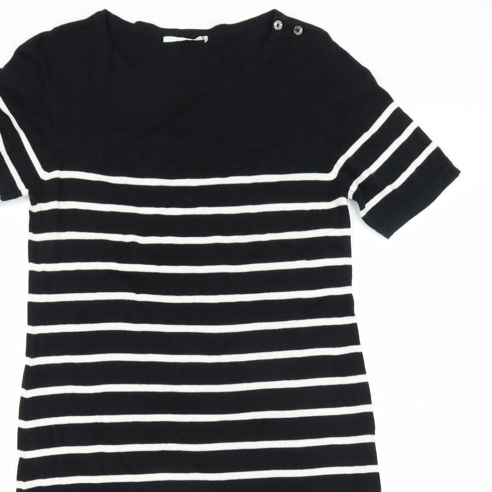 Uniqlo Womens Black Striped  Jumper Dress
