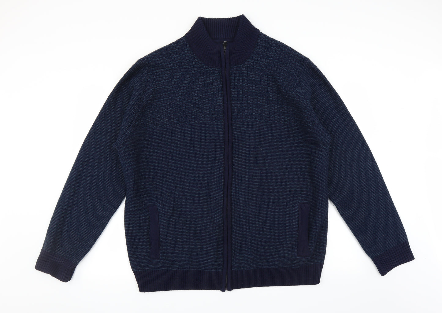 Garfield & Marks Mens Black   Full Zip Jumper Size 2XL