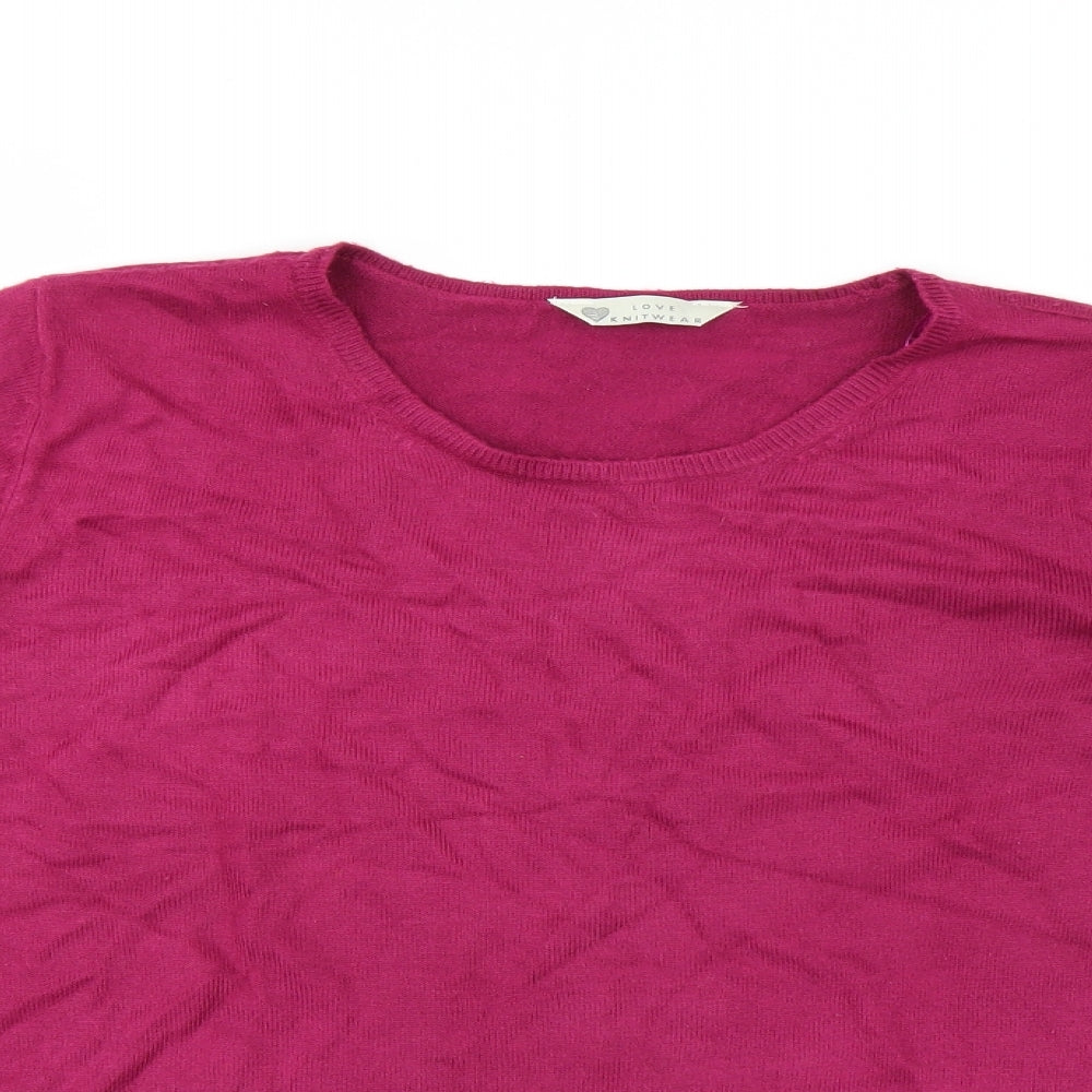 love knitwear Womens Purple   Pullover Jumper Size 14