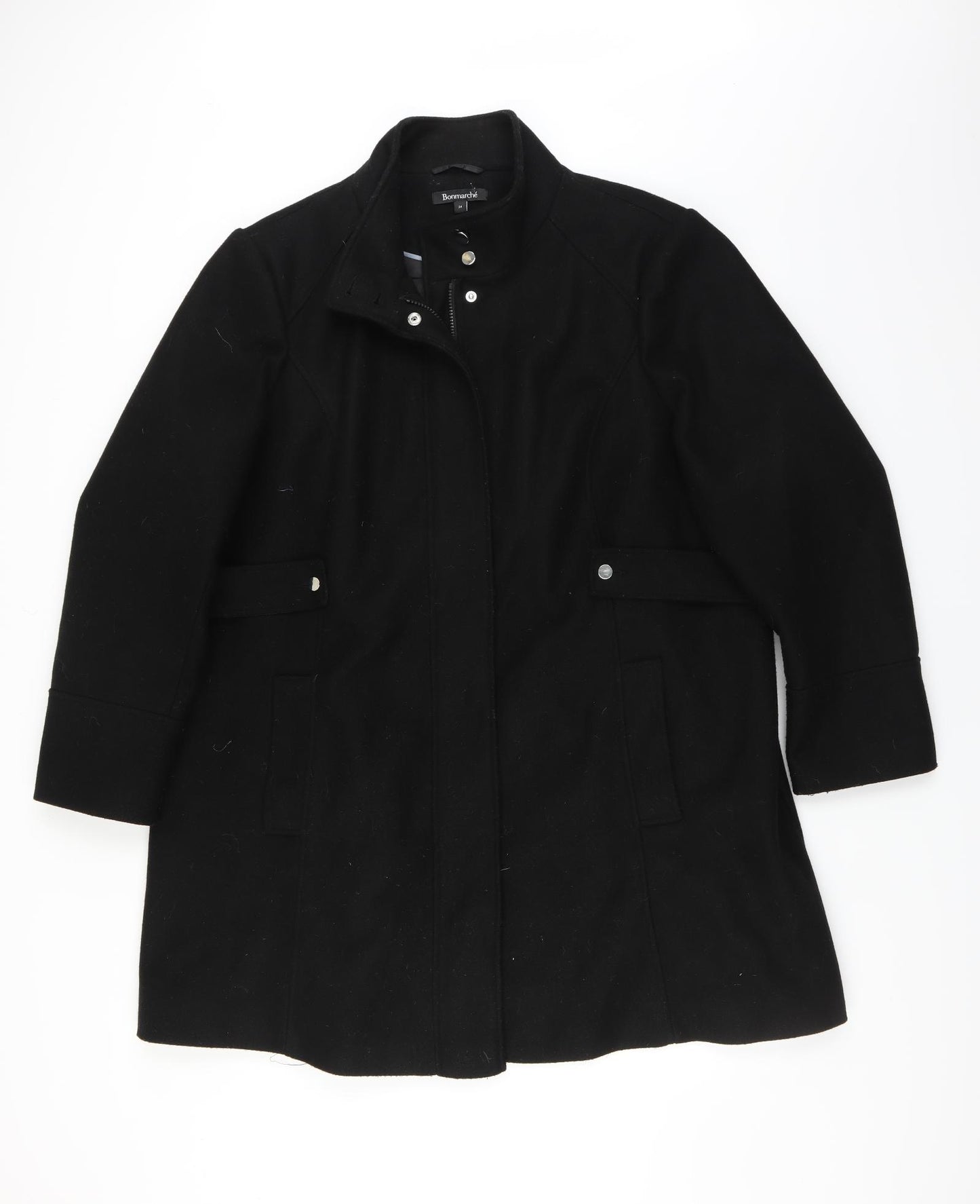 Bon Marche Womens Black   Jacket Coat Size 24