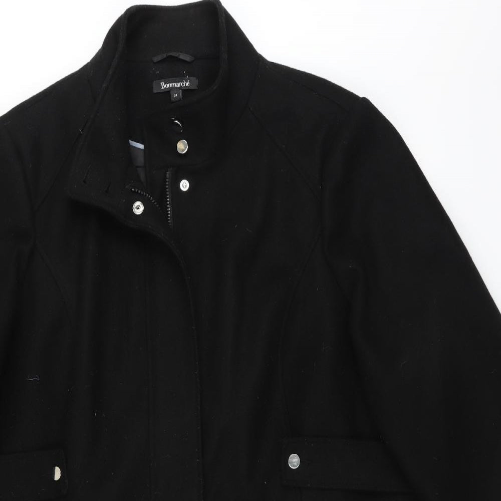 Bon Marche Womens Black   Jacket Coat Size 24