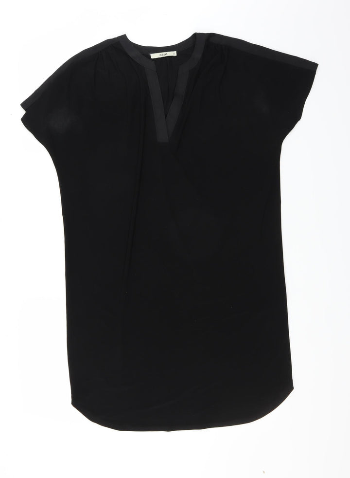 Oasis Womens Black T-Shirt Dress Size XS