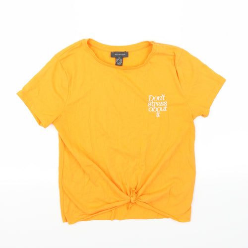 Primark Womens Orange   Basic T-Shirt Size XS