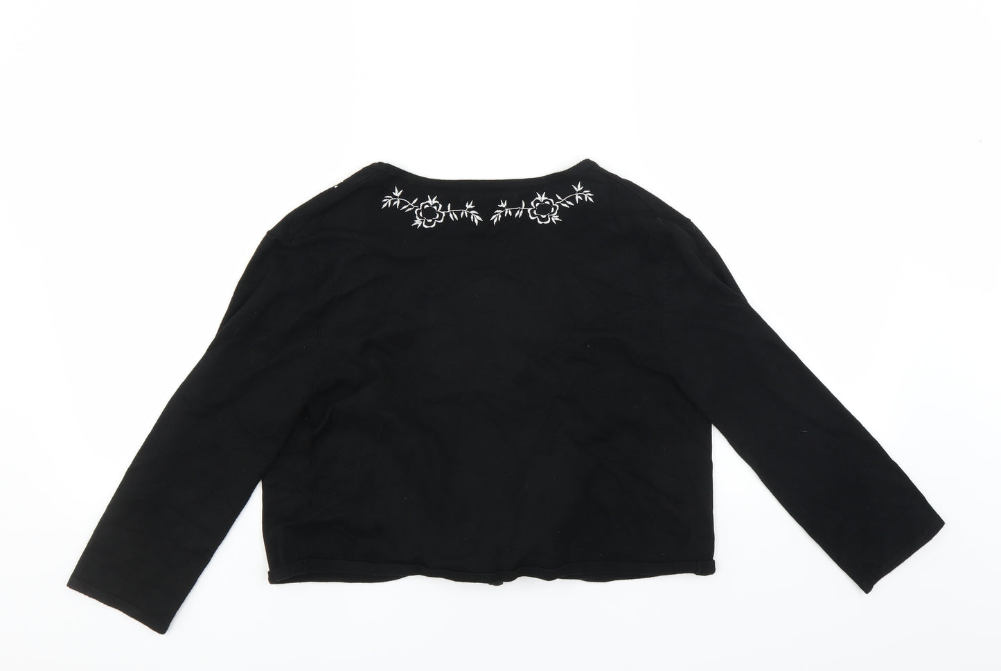 M&Co Womens Black   Cardigan Jumper Size S  - CROPPED