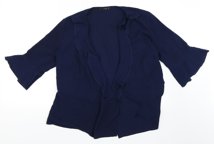 Quiz Womens Blue Cardigan Jumper Size 14