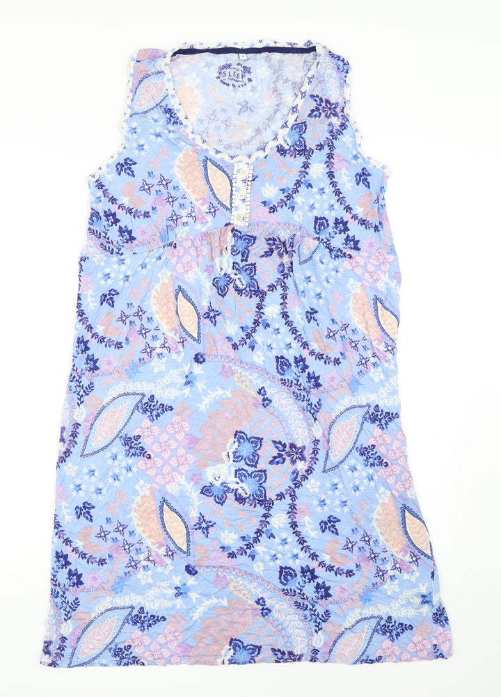 Debenhams Womens Blue Geometric  Top Dress Size 14