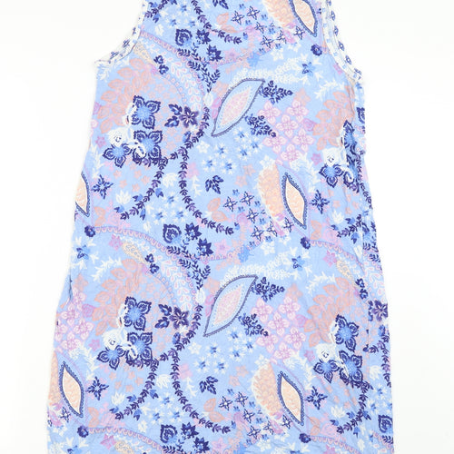 Debenhams Womens Blue Geometric  Top Dress Size 14