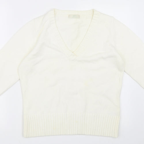 Marks and Spencer Womens Ivory   Pullover Jumper Size 16