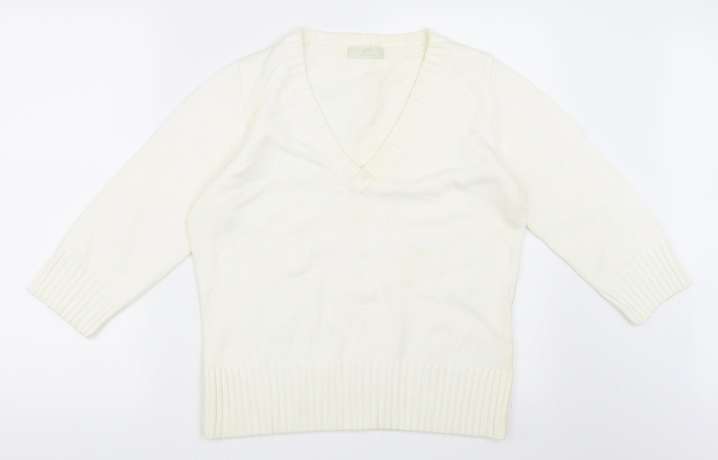 Marks and Spencer Womens Ivory   Pullover Jumper Size 16