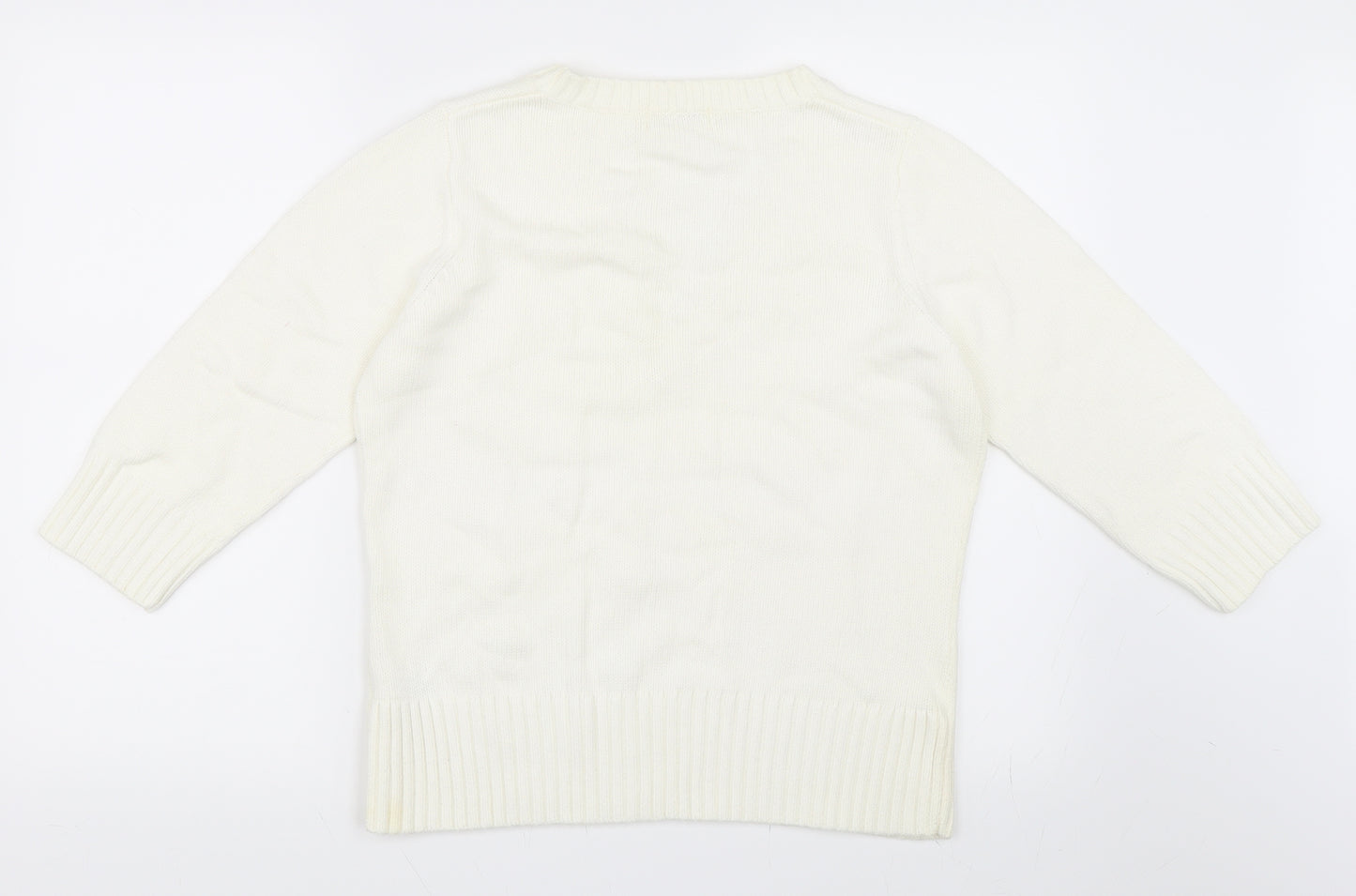Marks and Spencer Womens Ivory   Pullover Jumper Size 16