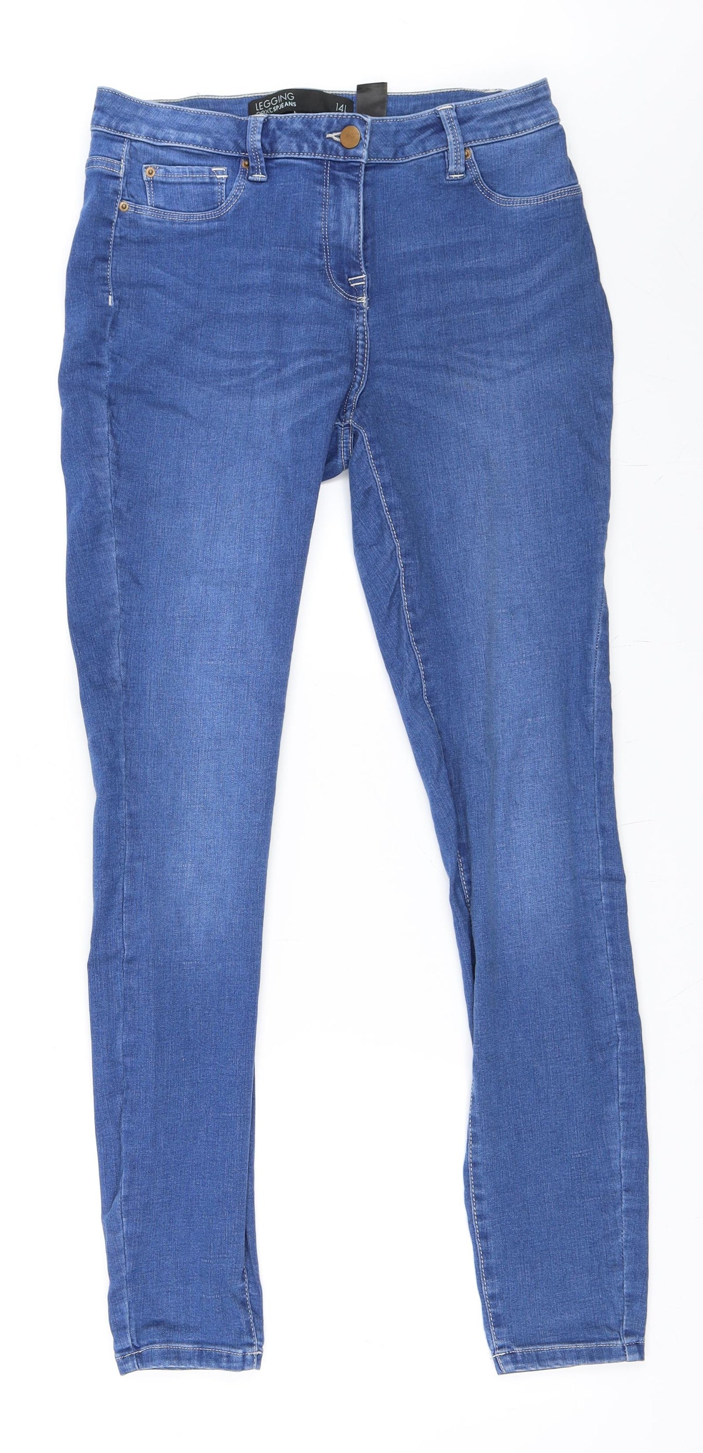 NEXT Womens Blue  Denim Skinny Jeans Size 14 L30 in