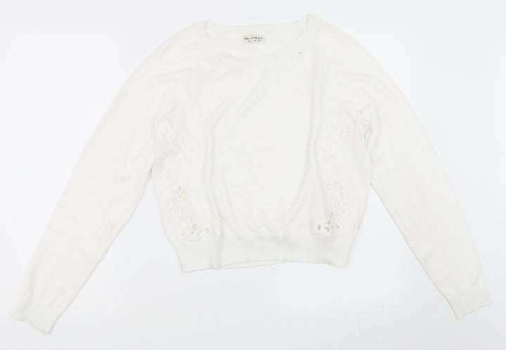 Miss Selfridge Womens Ivory Pullover Jumper Size 14