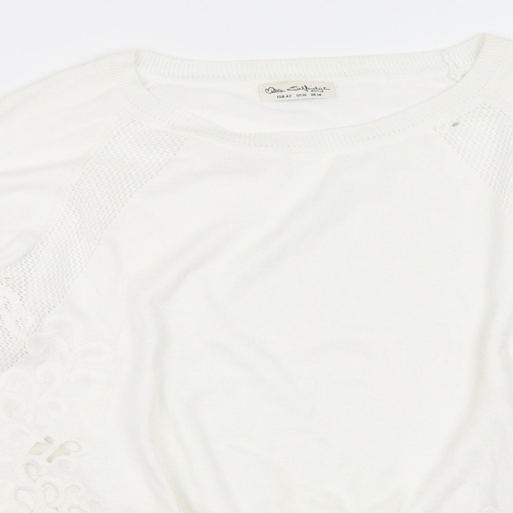 Miss Selfridge Womens Ivory   Pullover Jumper Size 14