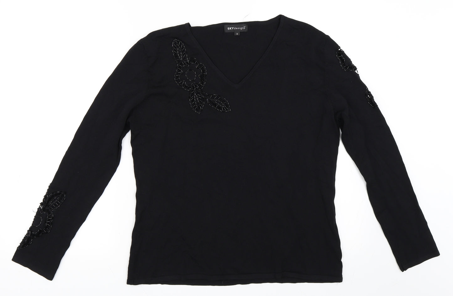 Sky Designs Womens Black   Pullover Jumper Size M