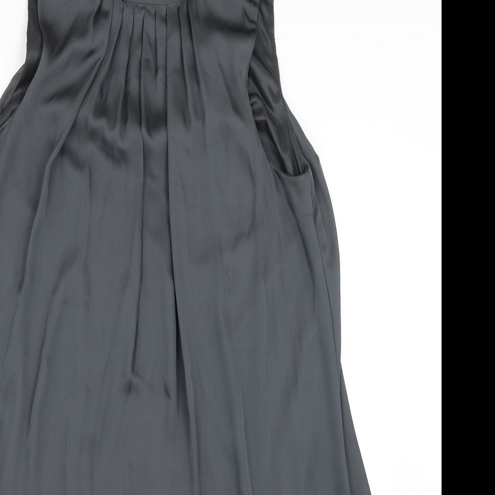 Preworn Womens Green  Satin Shift  Size M