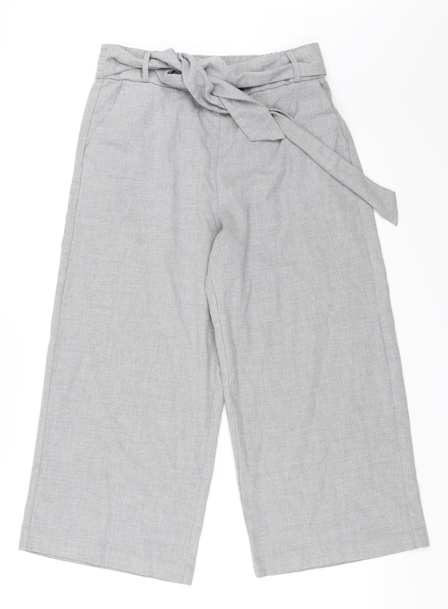 Zara Womens Grey   Cropped Trousers Size M L22 in - Culotte