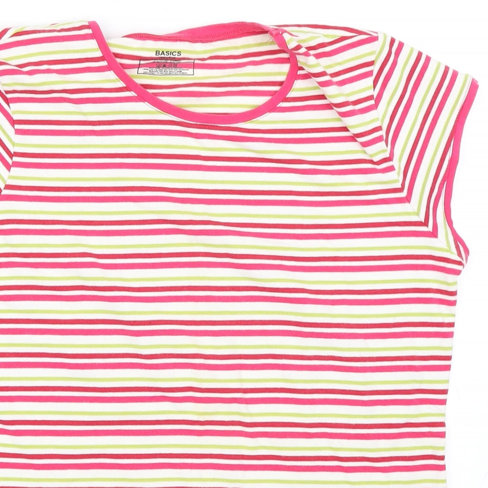 Atmosphere Womens Pink Striped  Basic T-Shirt Size 18