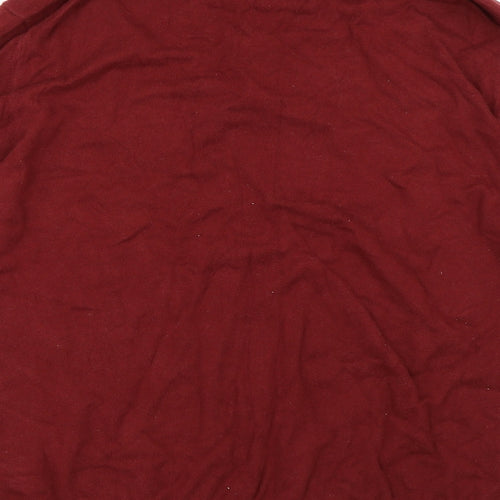 Marks and Spencer Mens Red   Henley Sweatshirt Size M
