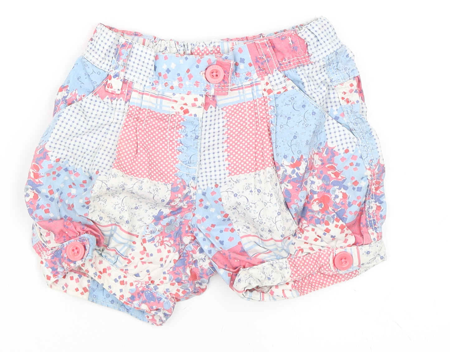 NEXT Girls Pink Geometric  Chino Shorts Size 3-4 Years