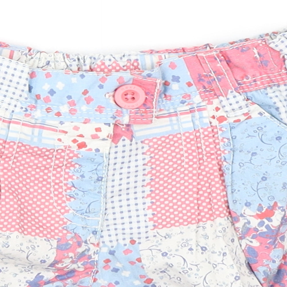 NEXT Girls Pink Geometric  Chino Shorts Size 3-4 Years