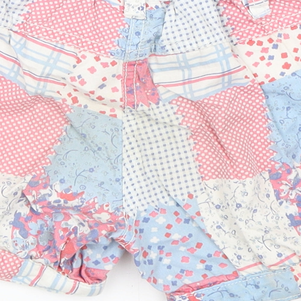 NEXT Girls Pink Geometric  Chino Shorts Size 3-4 Years