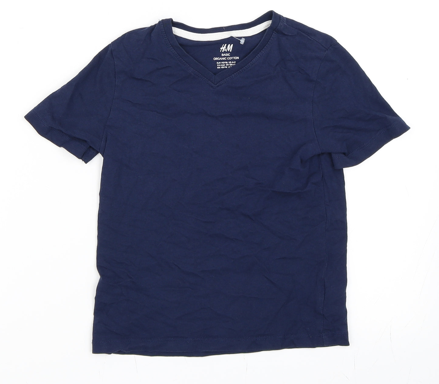 H&M Boys Blue   Basic T-Shirt Size 4-5 Years