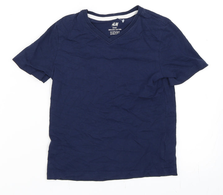 H&M Boys Blue   Basic T-Shirt Size 4-5 Years
