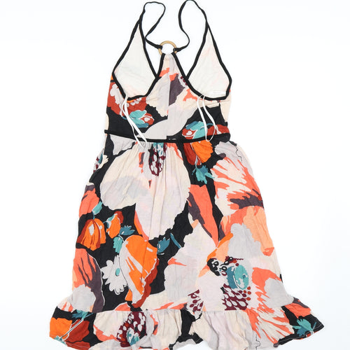 French Connection Womens Orange Geometric  Slip Dress  Size 6