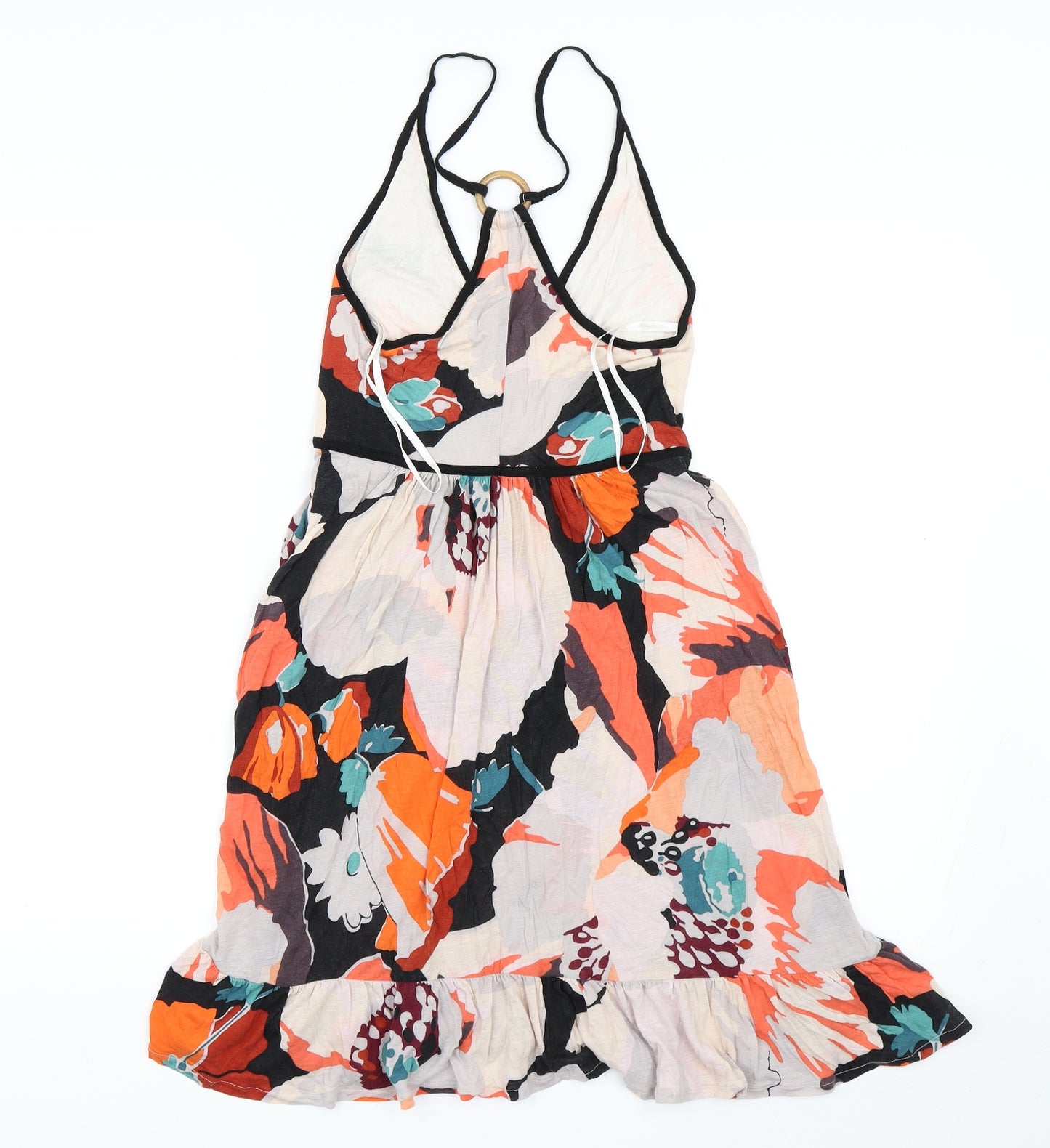 French Connection Womens Orange Geometric  Slip Dress  Size 6