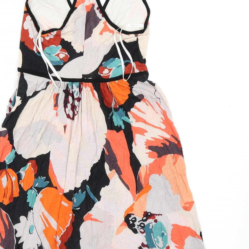 French Connection Womens Orange Geometric  Slip Dress  Size 6