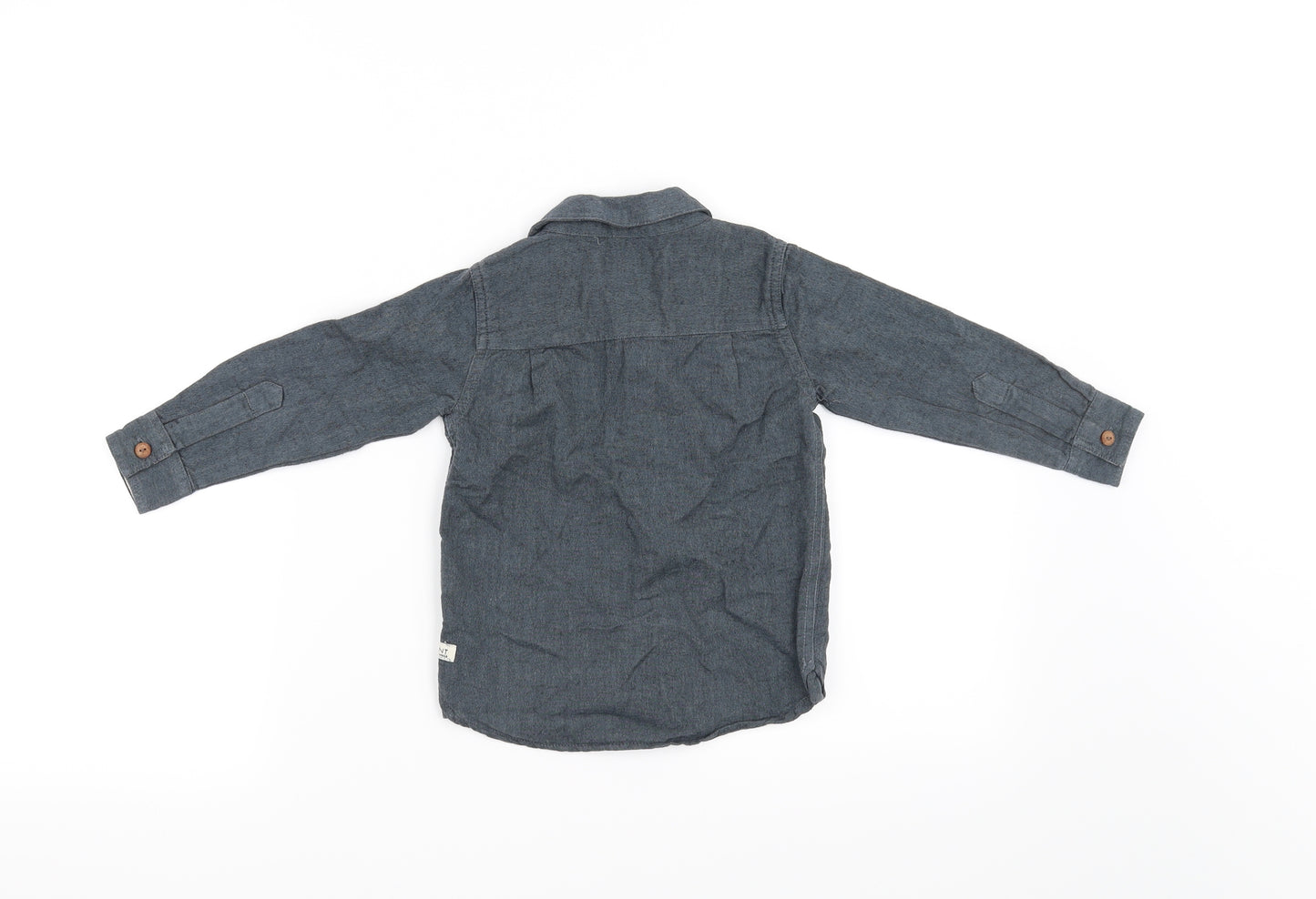 EN FANT Boys Grey   Basic Button-Up Size 2 Years