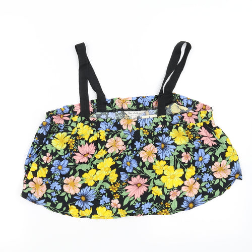Miss Selfridge Womens Yellow Floral  Basic Tank Size 12