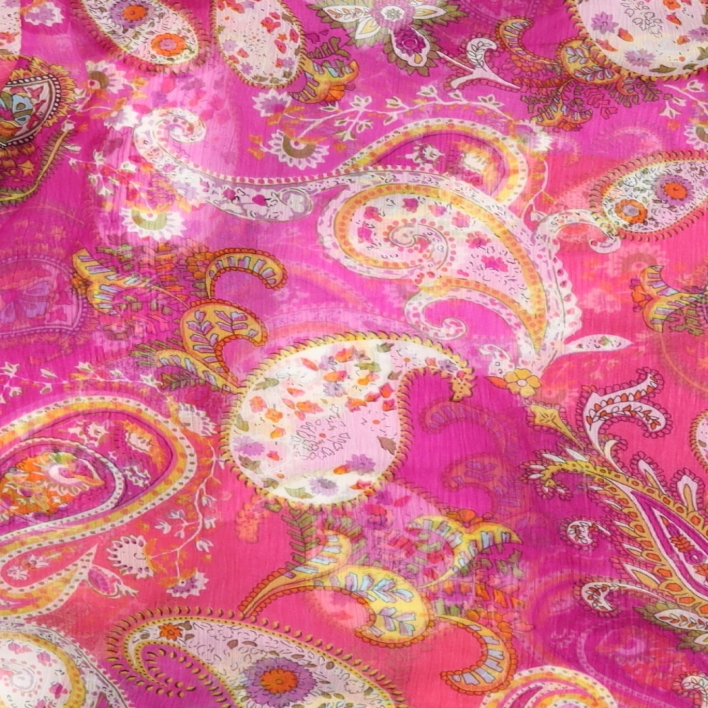 kanizhka Womens Pink Floral  Basic Blouse Size L