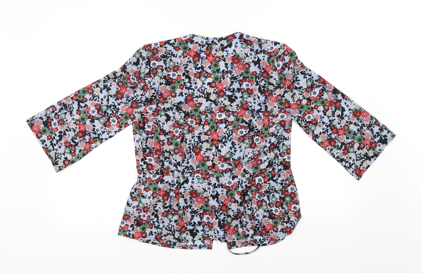 Topshop Womens Grey Floral  Cardigan Jumper Size 8
