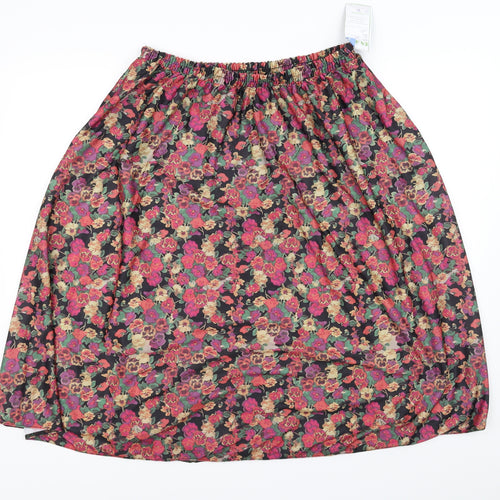 Preworn Womens Purple Floral  Flare Skirt Size 20
