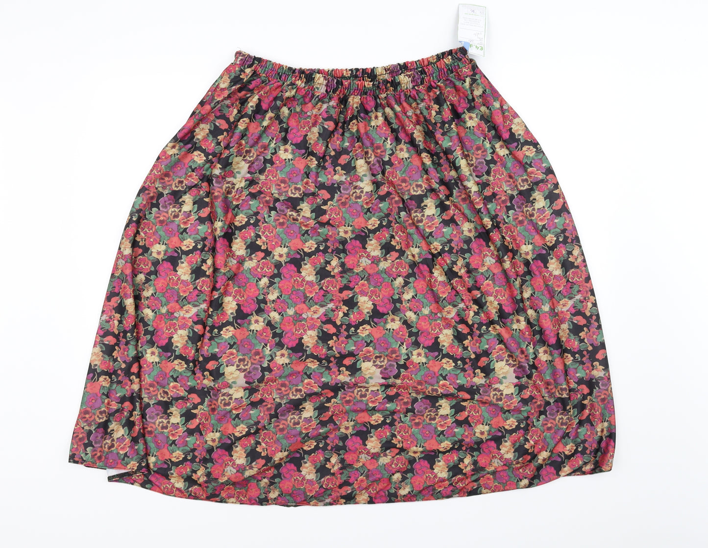 Preworn Womens Purple Floral  Flare Skirt Size 20