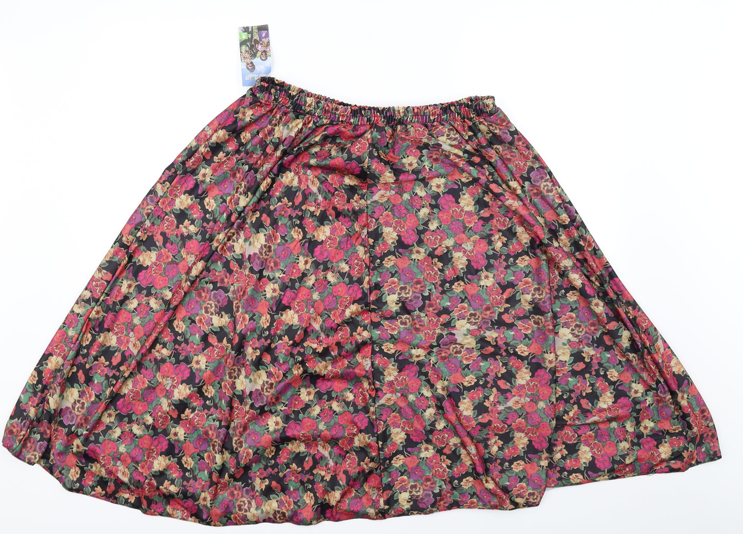 Preworn Womens Purple Floral  Flare Skirt Size 20