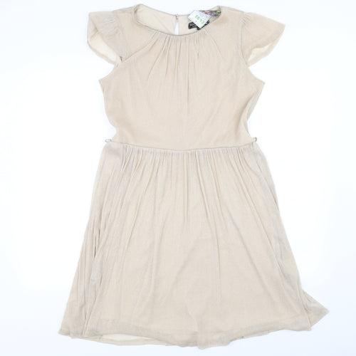 Billie & Blossom Womens Beige   Fit & Flare  Size 14