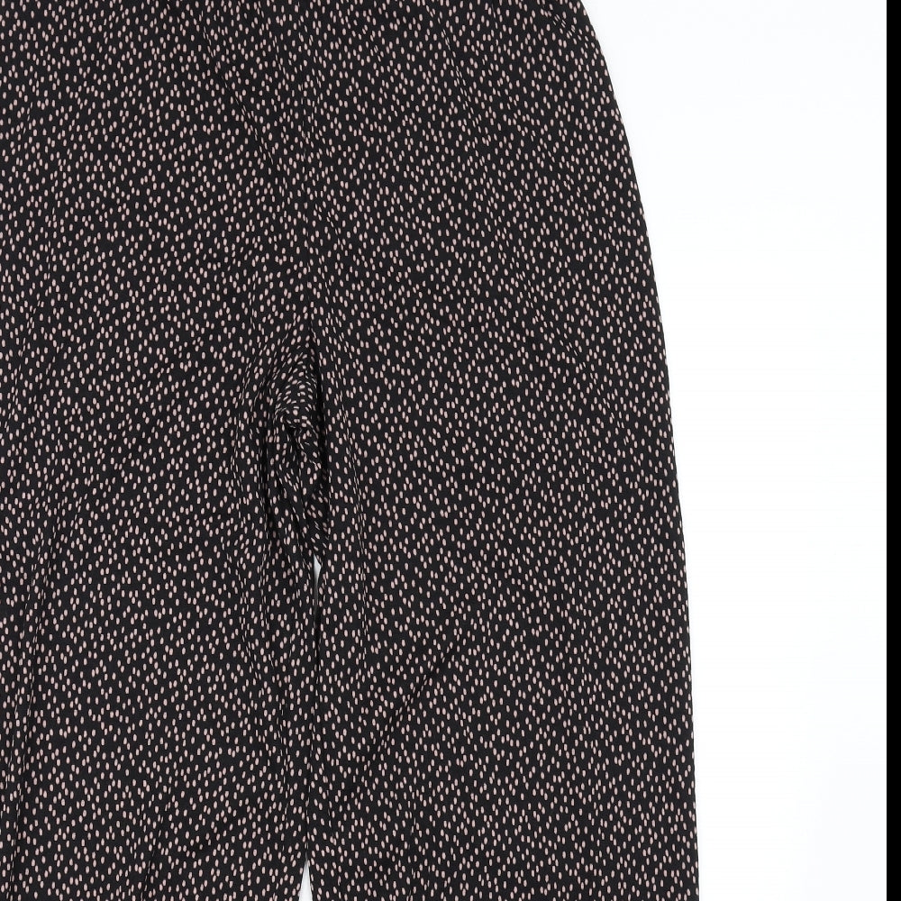 F&F Womens Black Polka Dot  Trousers  Size 14 L28 in