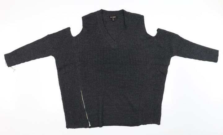 QED London Womens Grey Cardigan Jumper Size M