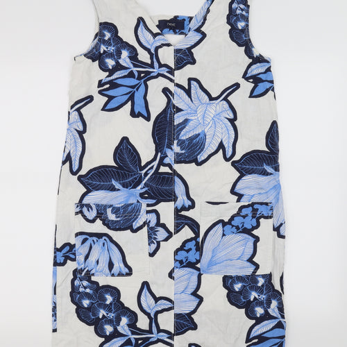 NEXT Womens White Floral  A-Line  Size 8