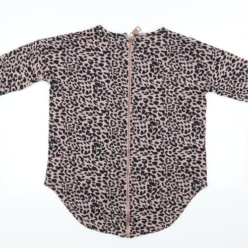 quiz  Womens Pink Animal Print  Pullover Jumper Size M
